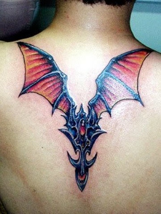 Bat tattoo design, idea 8