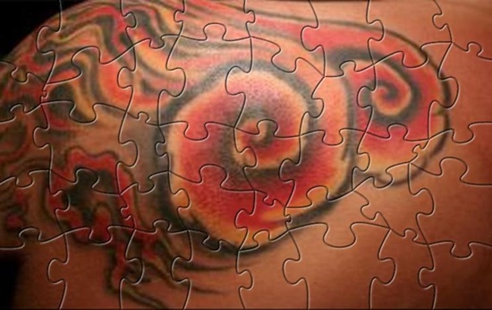 Puzzle tattoo design, idea 10