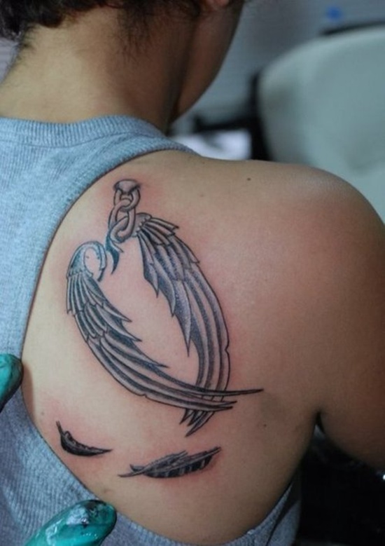 Wings tattoo design, idea 7