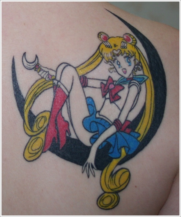Moon tattoo design, idea 11