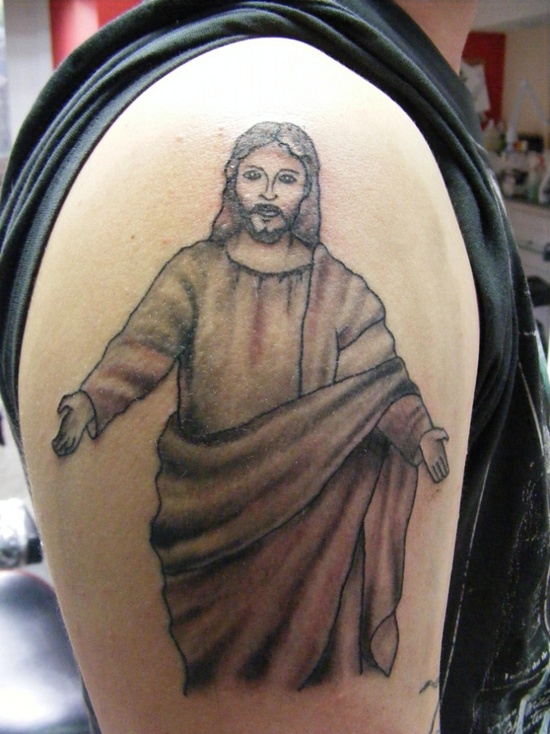 Jesus tattoo design, idea 30