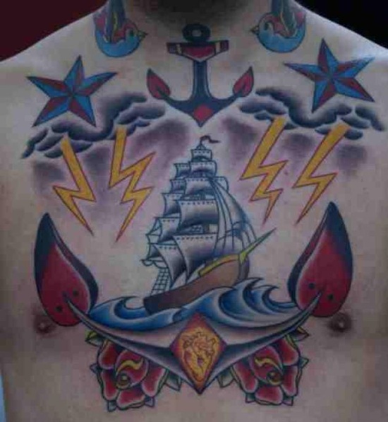 Lightning tattoo design, idea 14
