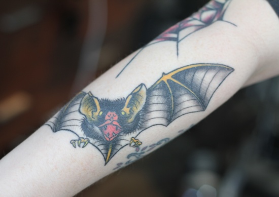 Bat tattoo design, idea 9