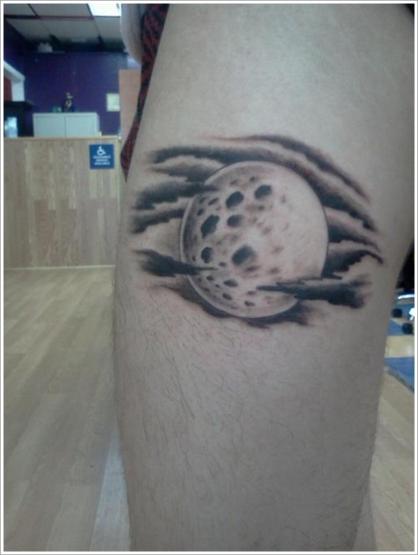 Moon tattoo design, idea 9