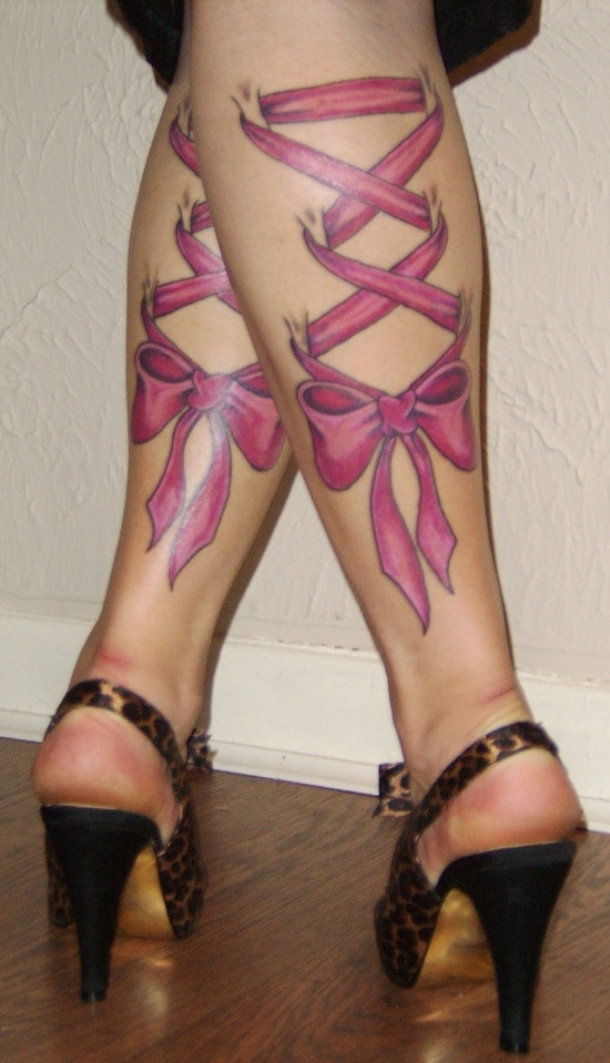 Ribbon tattoos design, idea 10