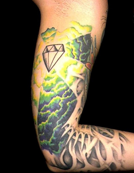 Diamond tattoo design, idea 9