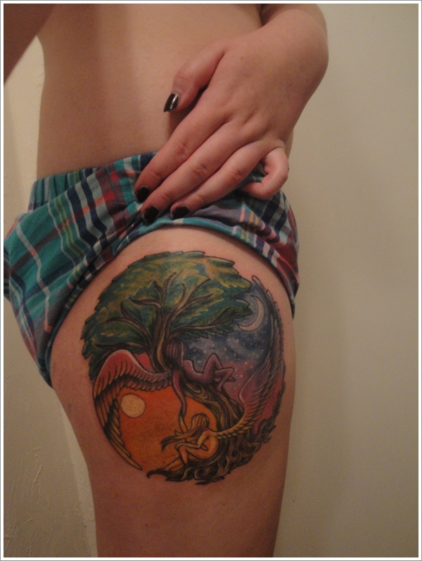 Moon tattoo design, idea 12