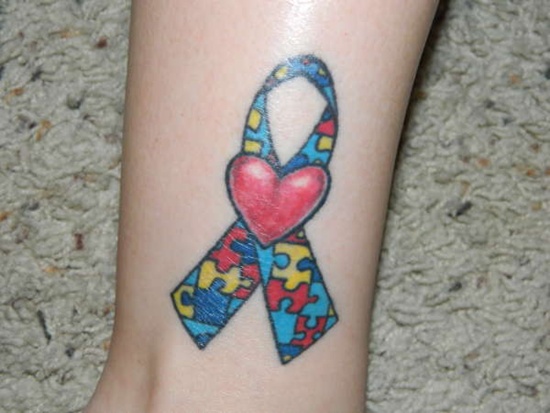 Ribbon tattoos design, idea 11
