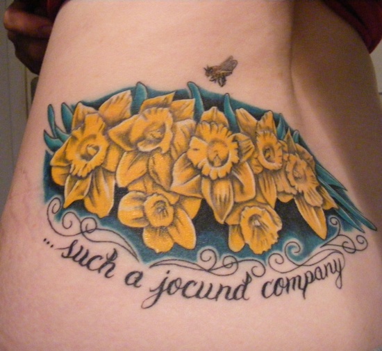 Daffodil tattoo design, idea 14