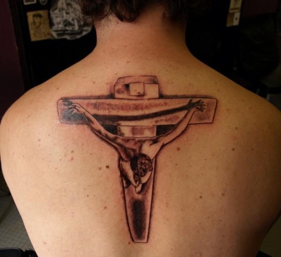 Crucifix tattoo design, idea 9