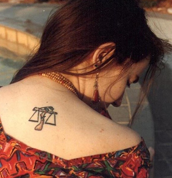 Libra sign tattoo design, idea 12
