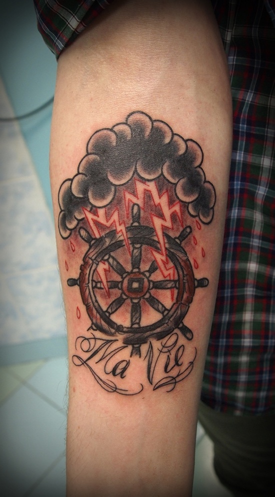 Lightning tattoo design, idea 16