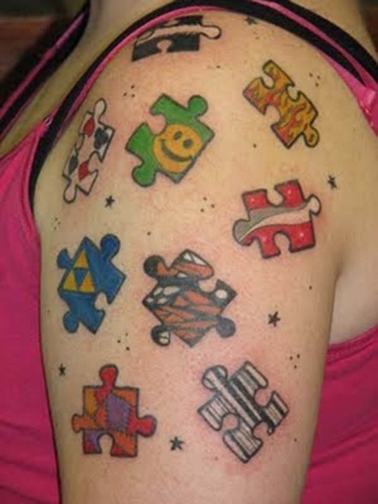 Puzzle tattoo design, idea 13
