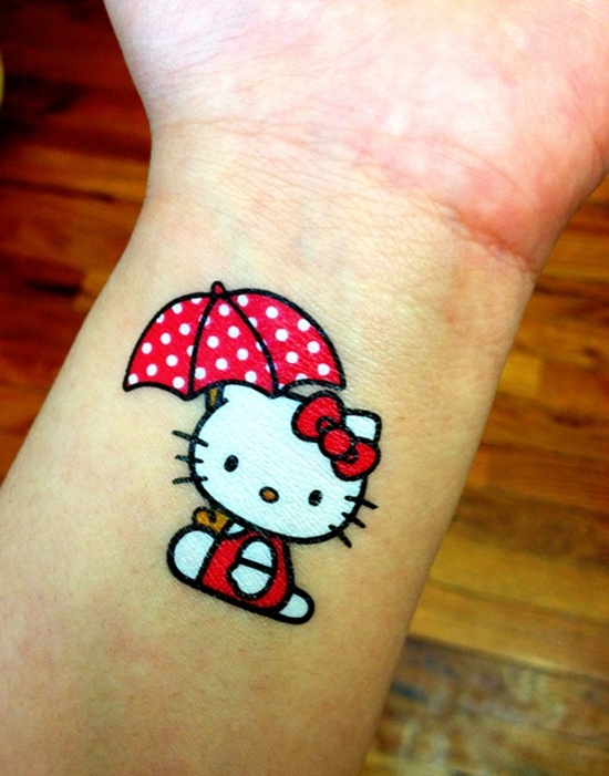 Umbrella tattoo design, idea 12