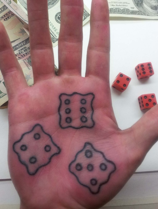 Dice tattoos design, idea 13