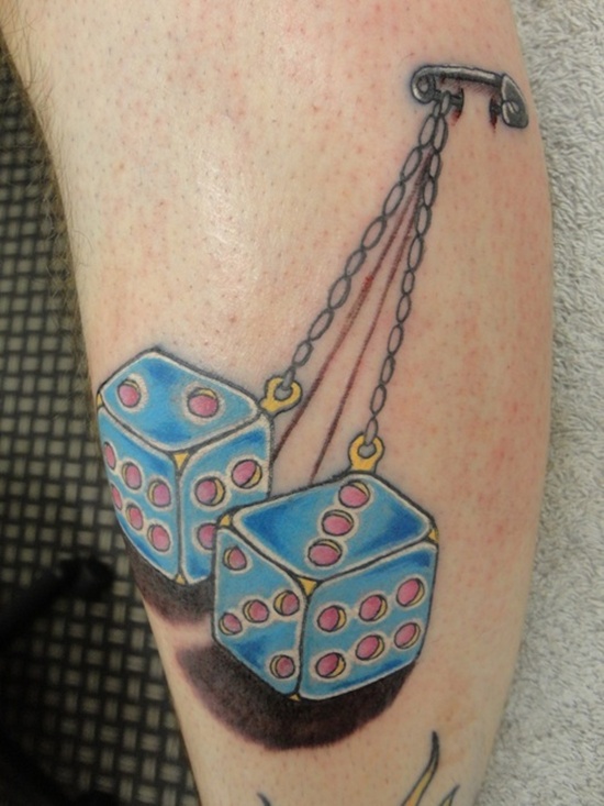 Dice tattoos design, idea 17