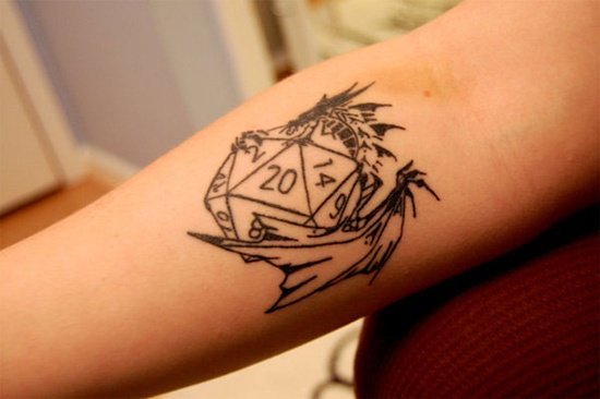 Dice tattoos design, idea 19