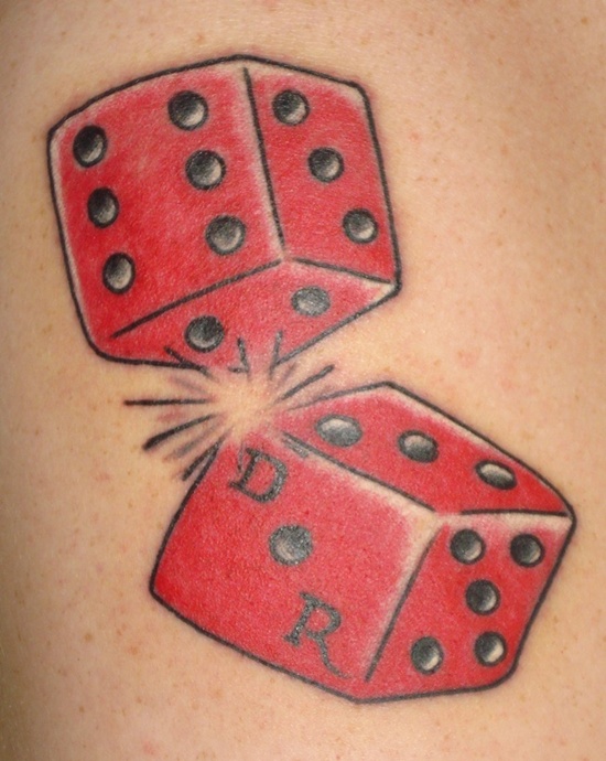 Dice tattoos design, idea 20