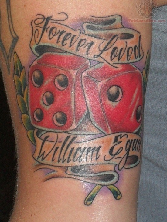 Dice tattoos design, idea 21