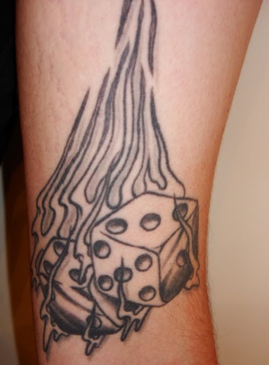 Dice tattoos design, idea 6