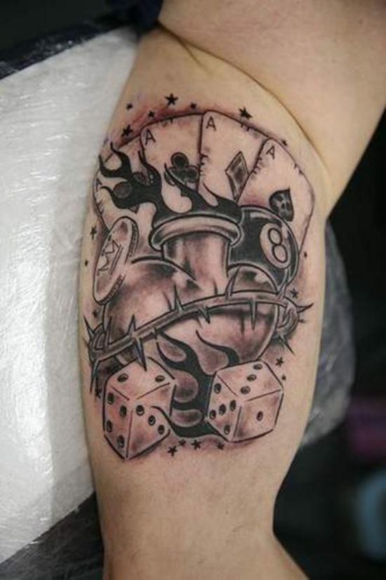 Dice tattoos design, idea 23