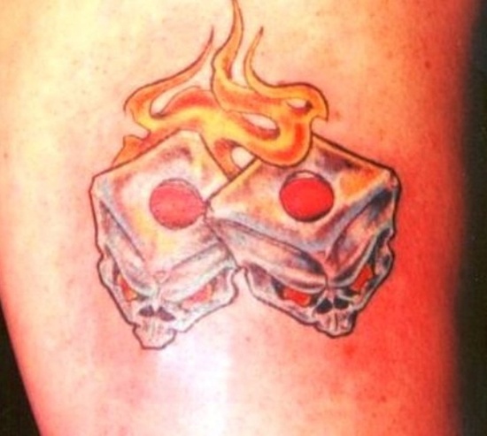 Dice tattoos design, idea 24
