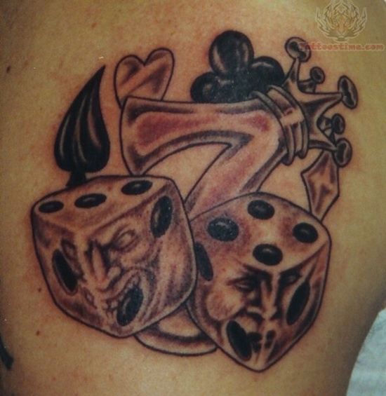 Dice tattoos design, idea 25