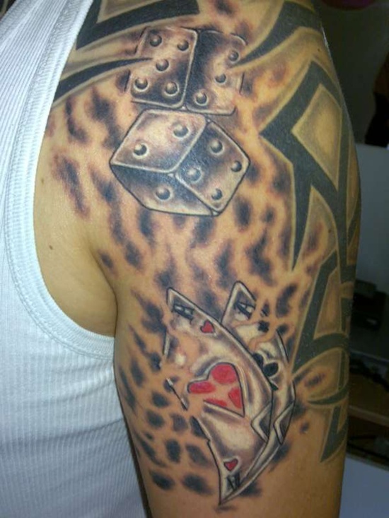 Dice tattoos design, idea 26