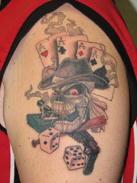 Dice tattoos design, idea 7