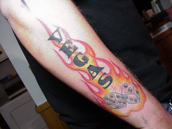 Dice tattoos design, idea 8