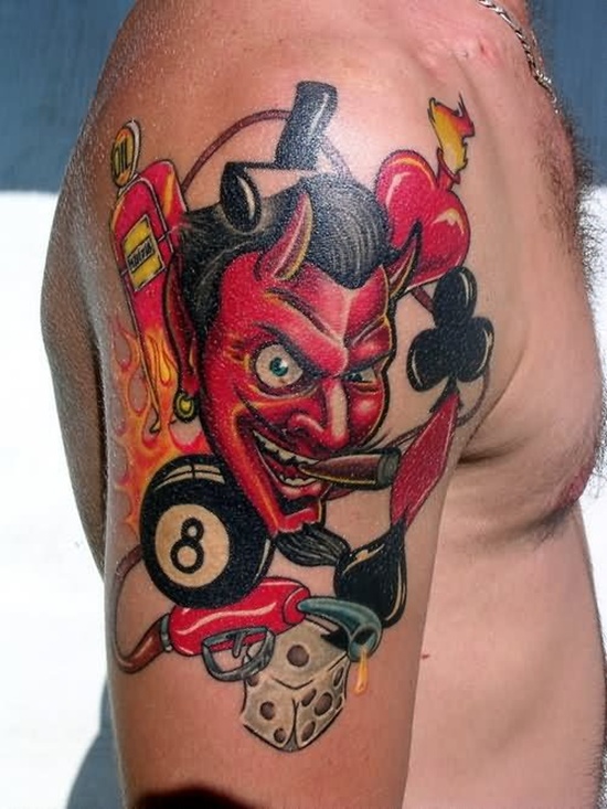 Dice tattoos design, idea 9