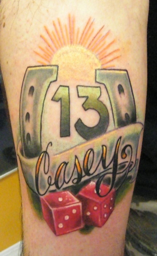 Dice tattoos design, idea 10