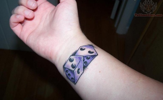 Dice tattoos design, idea 11