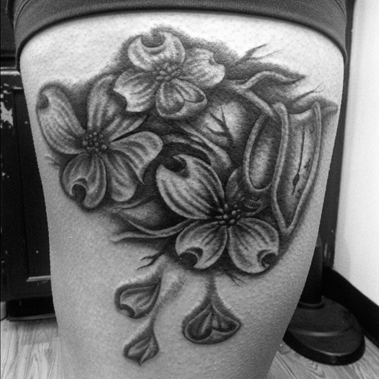 Dogwood flower design, idea 13
