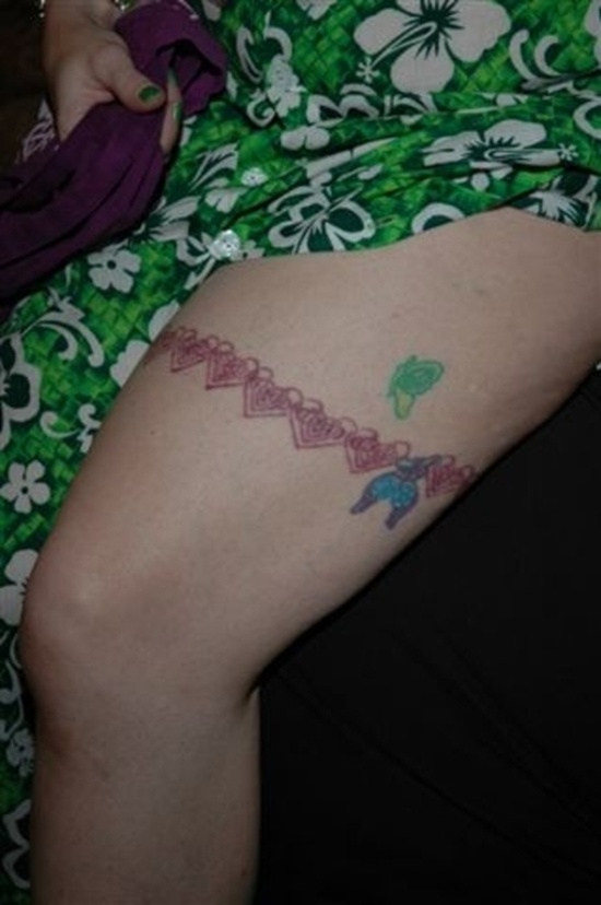 Garter belt tattoo design, idea 6