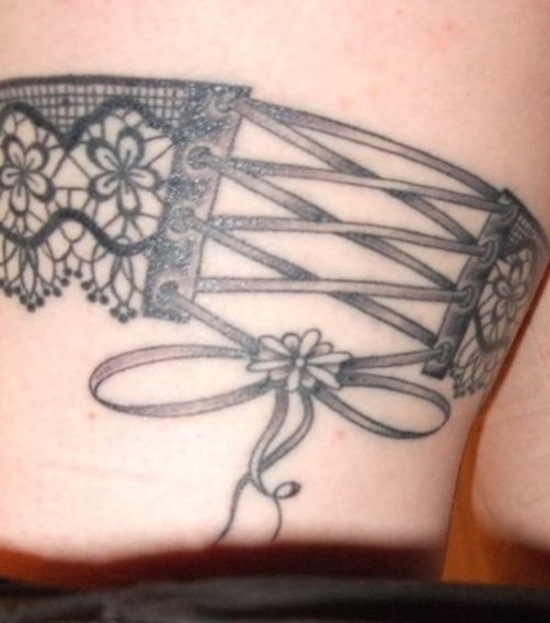 Garter belt tattoo design, idea 15