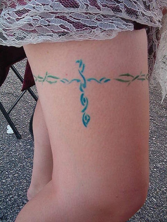 Garter belt tattoo design, idea 16