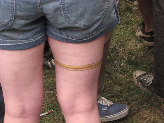 Garter belt tattoo design, idea 19