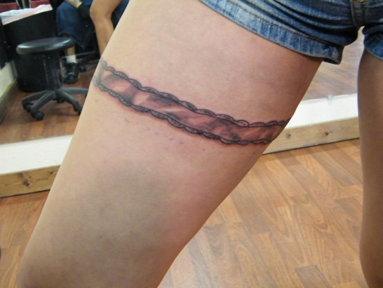 Garter belt tattoo design, idea 20