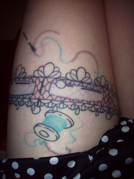 Garter belt tattoo design, idea 22