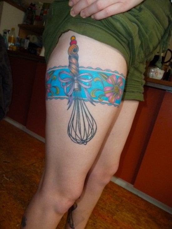 Garter belt tattoo design, idea 23