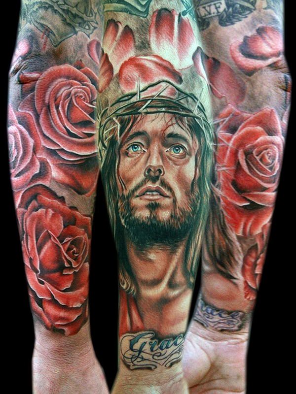 Jesus tattoo design, idea 12