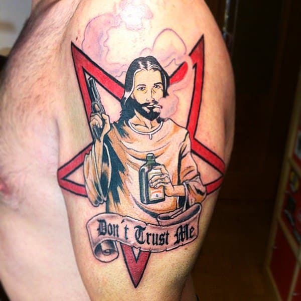 Jesus tattoo design, idea 25