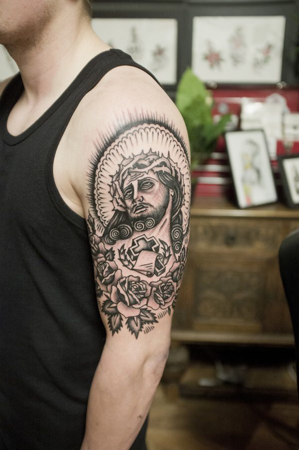 Jesus tattoo design, idea 9