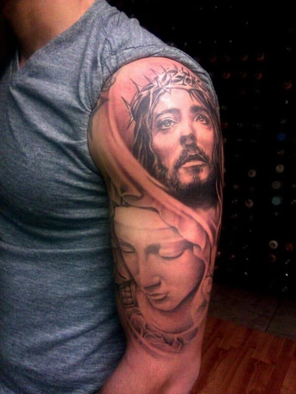 Jesus tattoo design, idea 15