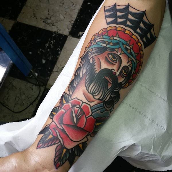 Jesus tattoo design, idea 17
