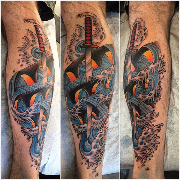 Samurai tattoo design, idea 46