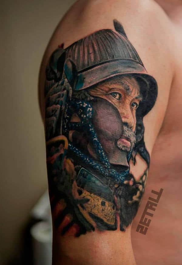 Samurai tattoo design, idea 53