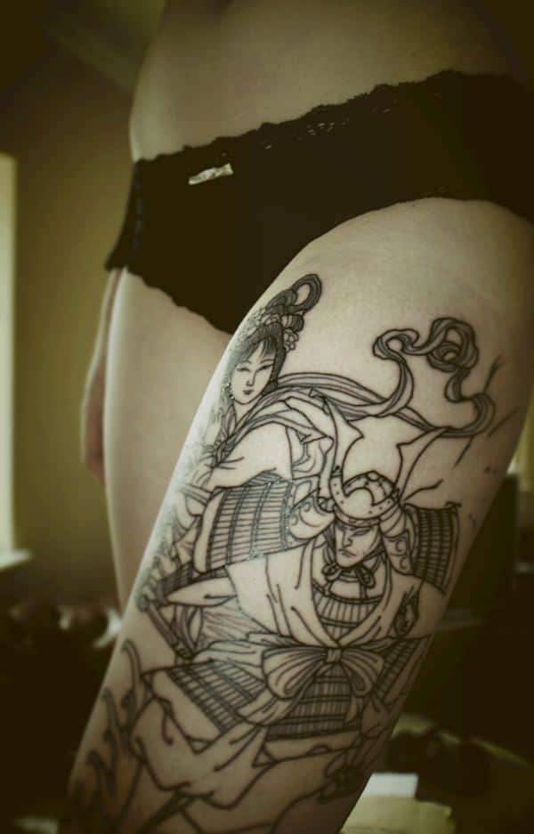 Samurai tattoo design, idea 58