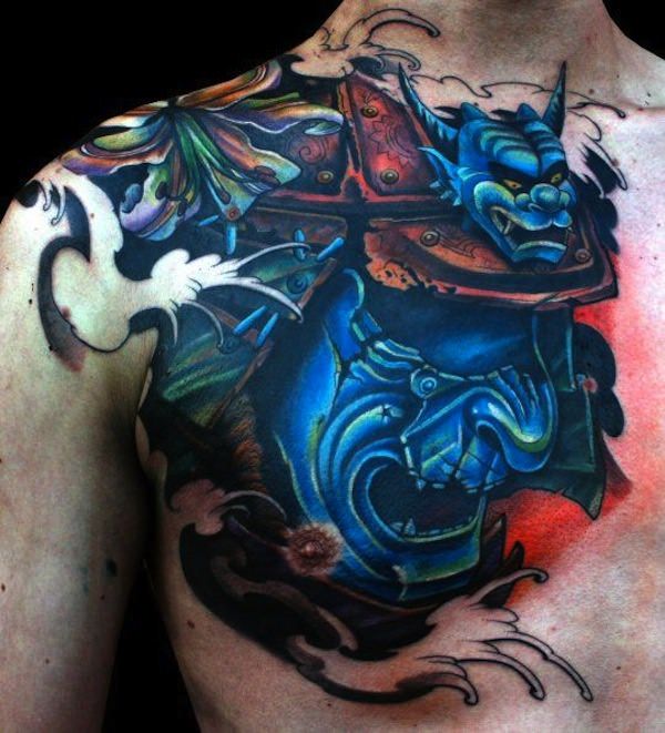 Samurai tattoo design, idea 63